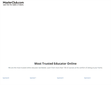 Tablet Screenshot of masterclub.com